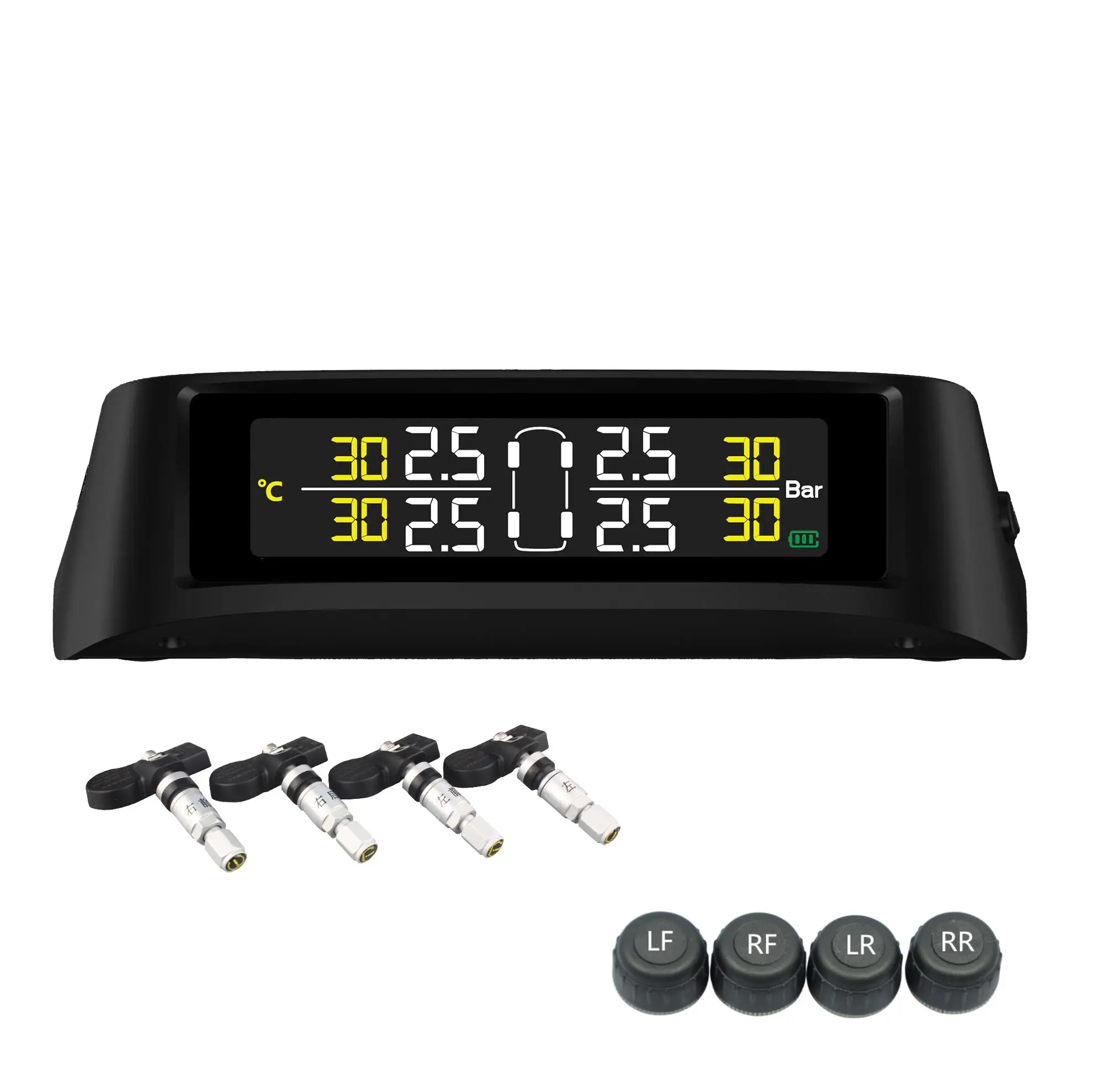 Tpms 타이어 압력 모니터링 시스템, 태양열 무선 외부 자동차 경보 자동차 TPMS