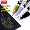 Guangna Paint Marker Pen DIY Reflective Paint Metallic Pen Permanent Gold SILVER Marker Touch Up,School Model Painting 1/2pcs 1