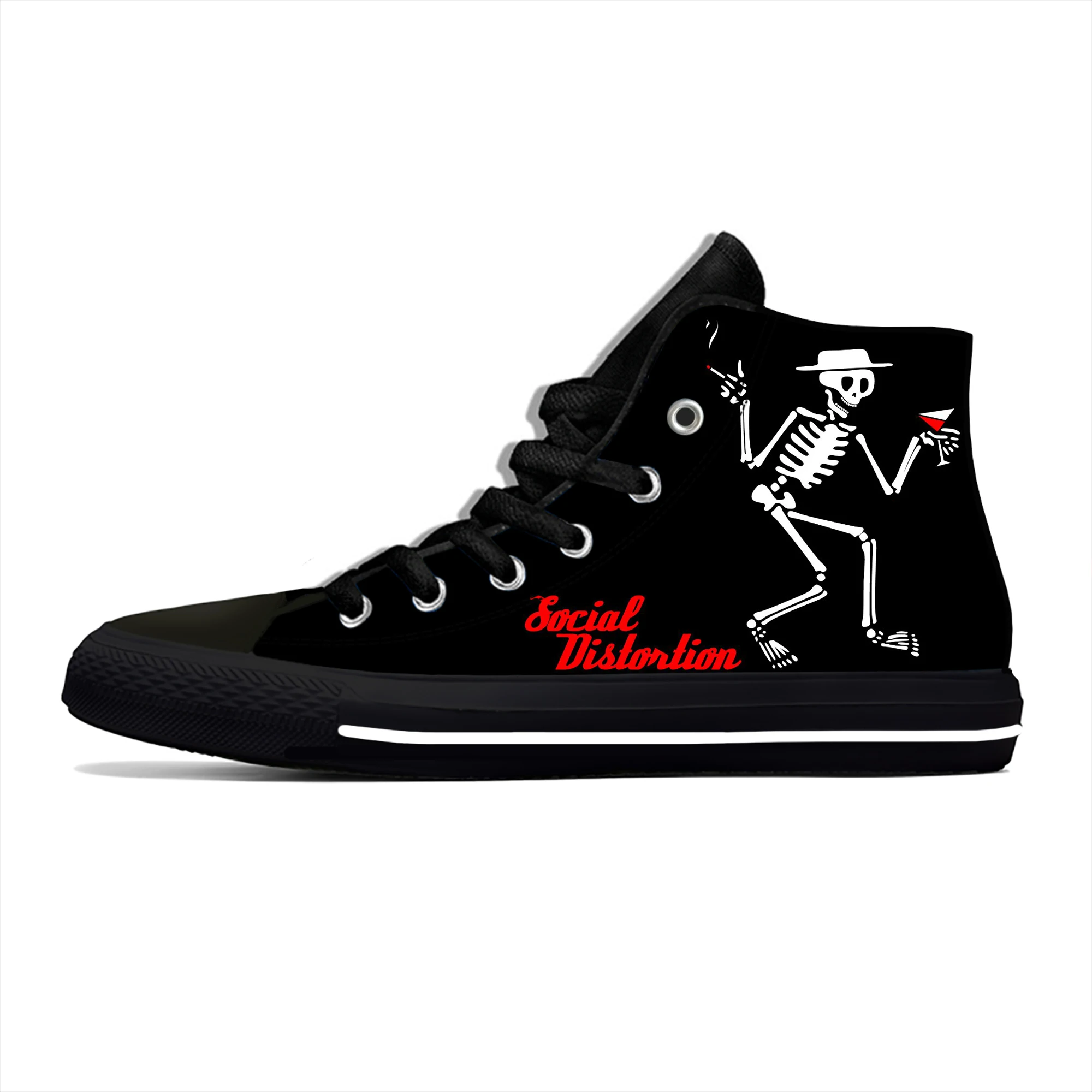 Music Band High Top Sneakers Social Distortion Mens Womens Teenager Casual Shoes Running Shoes 3D Print Lightweight shoe