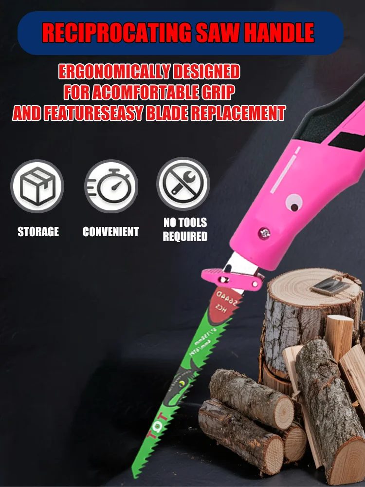 Handgriff für Säbelsäge, universelle Schnittstelle, rutschfester Komfortgriff, leicht zu tragen, für Säbelsägeblätter – Detail 4