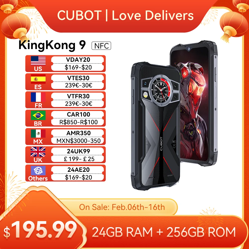 Cubot KingKong 9 Dual Screen Rugged Phone 120Hz 12GB+256GB 100MP Camera  10600mAh