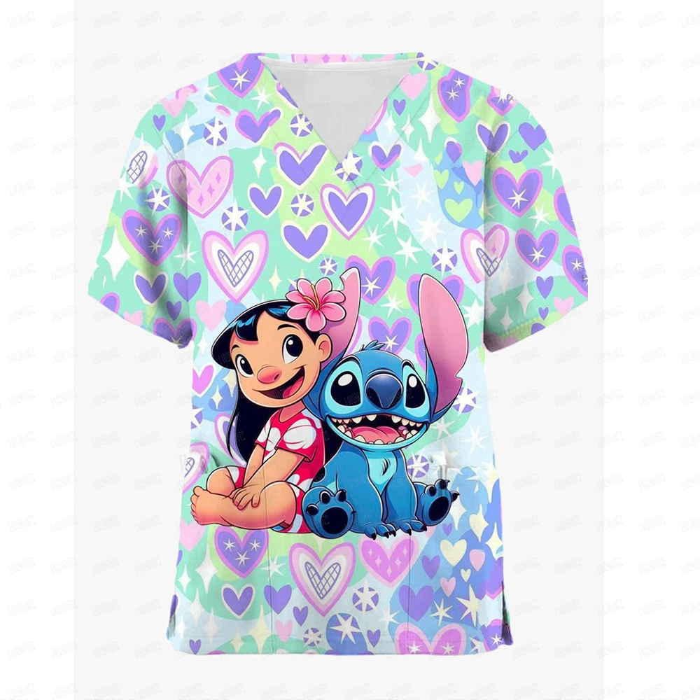thumbnail image 1 of Accesorios de enfermera esmerilados para mujer de Disney Mickey Mouse, uniforme médico de corte ajustado, ropa de trabajo clínica dental para hospital y cirugía, 1 of 4