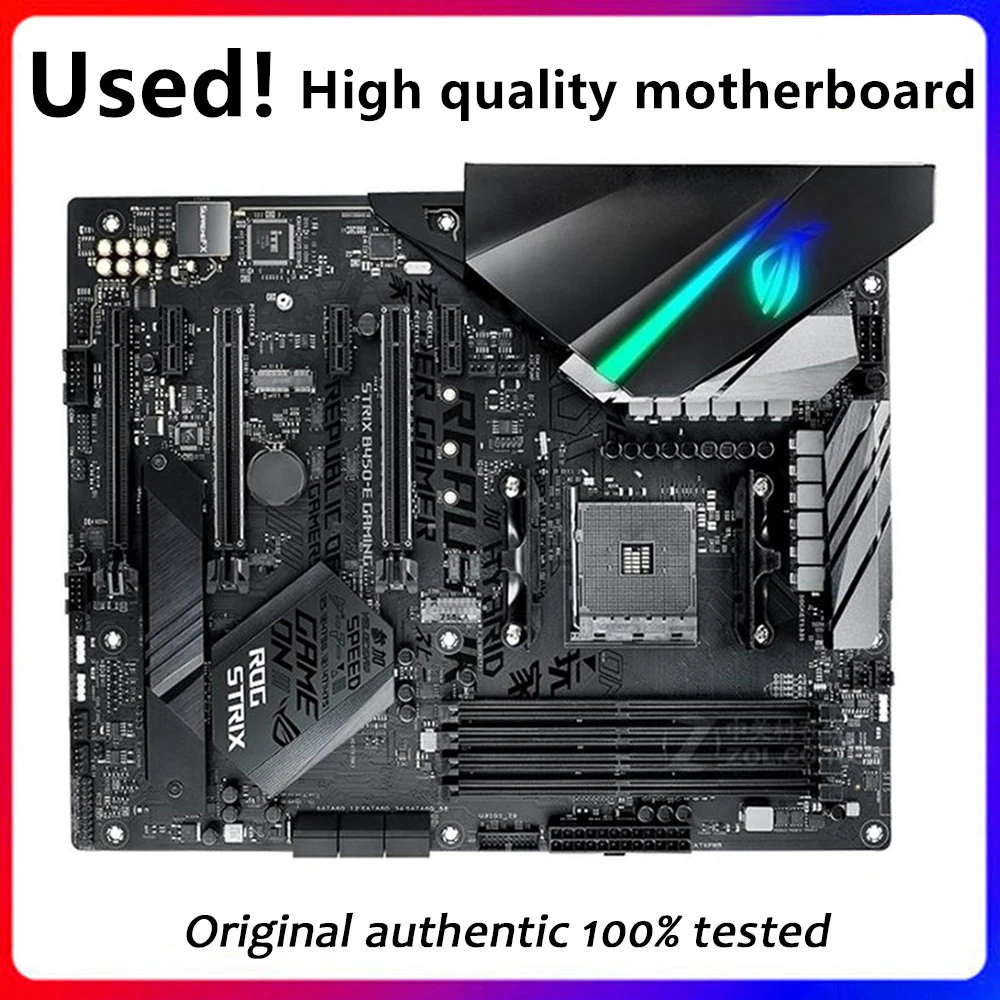 Per B450 Rog Strix B450-E Presa Per Scheda Madre Da Gioco Am4 Per Amd B450 Ddr4 Usb3.0 Sata3 Scheda Madre Desktop Originale Scheda Madre Usata