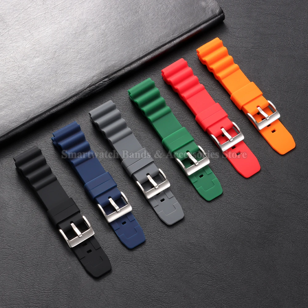Silicone Waterproof Diving Wristband, 20mm/22mm - Premium Strap