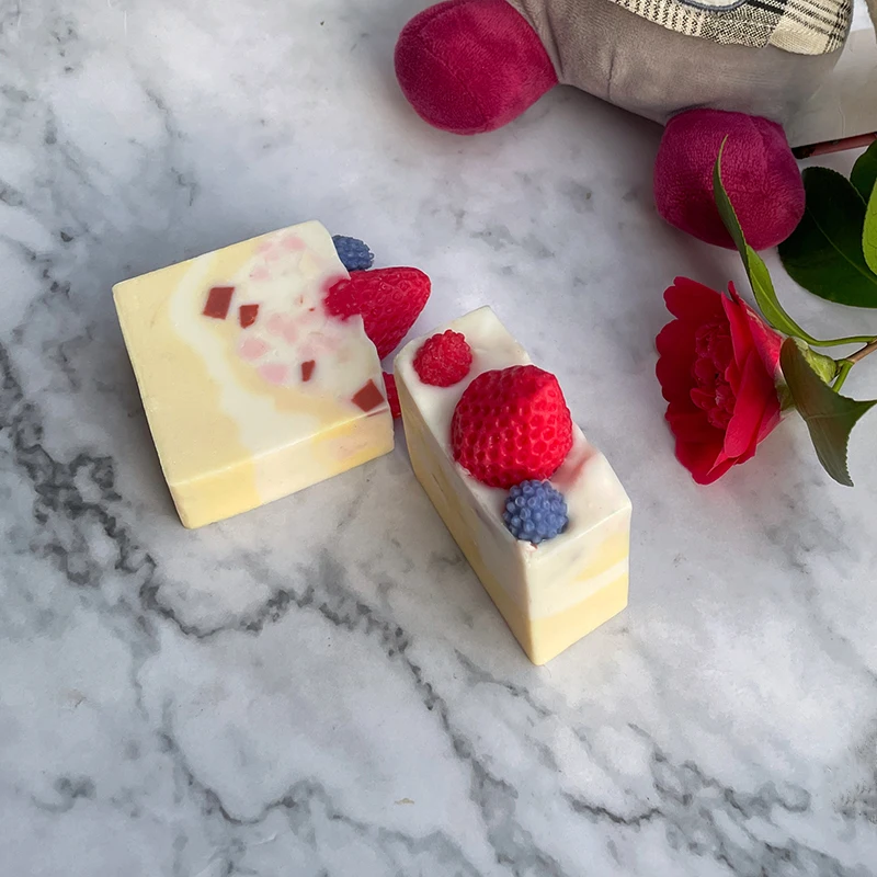 Handcrafted Strawberry Aromatherapy Soap - Creative Holiday and Birthday Gift