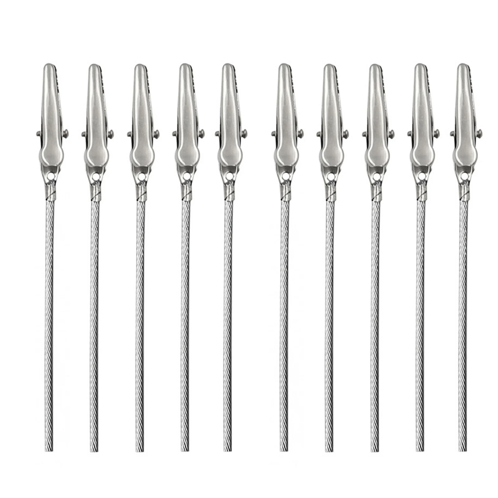 Description Picture 4 of item10-100pcs Stainless Steel Alligator Clips Sticks Single Head Note Clip Test Crocodile Clip Clamps For Gundam Model Painting Tool