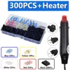 300W Electrical Mini Heat Gun Handheld Hot Air Gun with 300PCS Heat Shrink Butt for DIY Craft Embossing Shrink Wrapping PVC 6