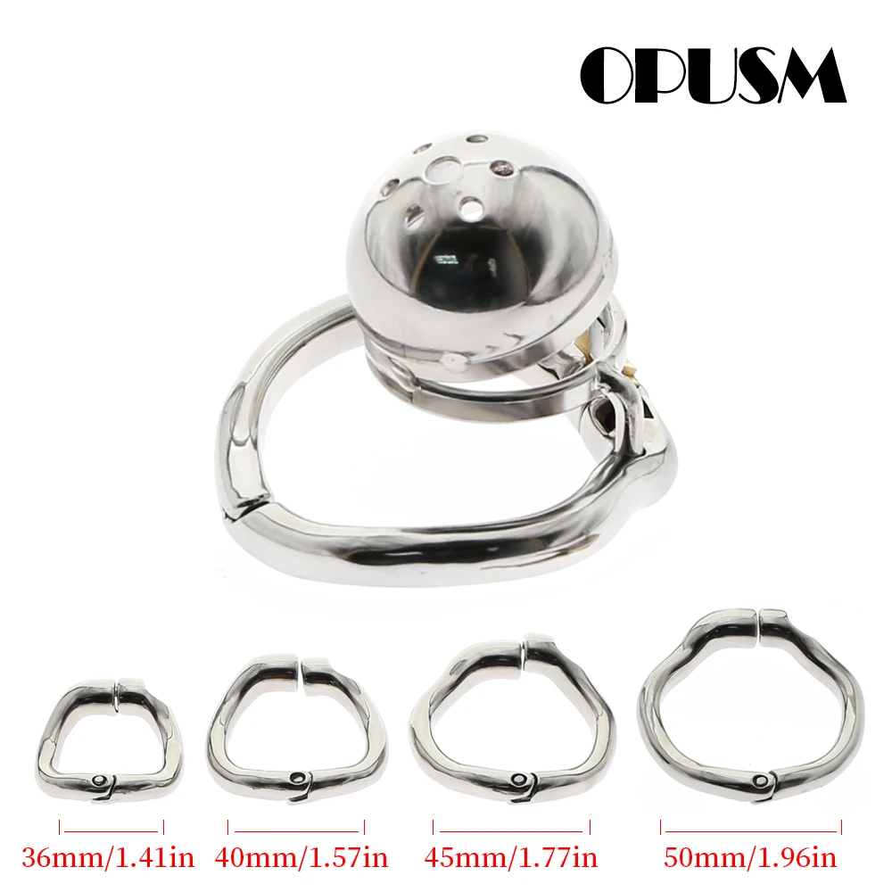 

NEW 304 Stainless Steel Spherical Male Chastity Device Super Short Cock Cage Cock Ring with New Stealth Lock Sex Toy For Men