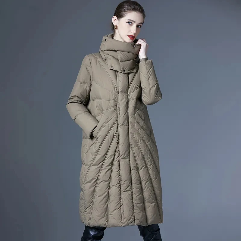 Highenddownjacketwomenslongandthickwarm2023newwinterwhite