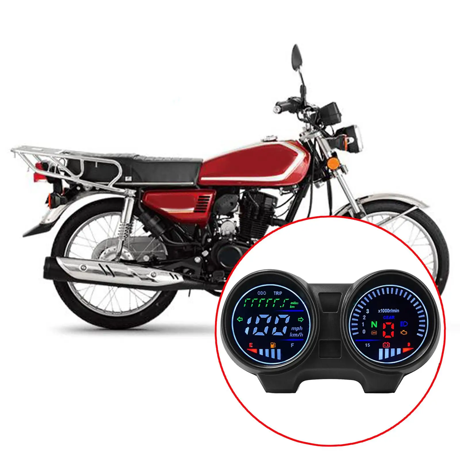 Odometer Motorcycle Instrument Gauge for Honda CG125 Fan 150 Titan150