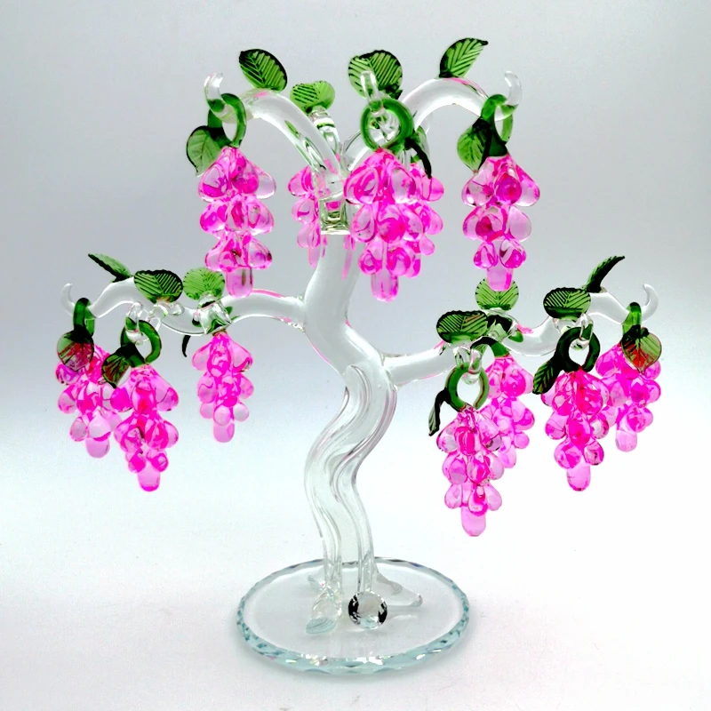 Crystal Grape Tree Decorações, Fengshui Artesanato De