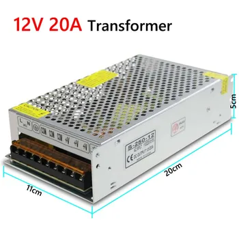 DC 12V 20A 240W แหล่งจ่ายไฟ LED AC 110 V/220 V ถึง DC 12V Power Adapter สําหรับ LED Strip Light กล้องวงจรปิดกล้อง Router Appliance 1