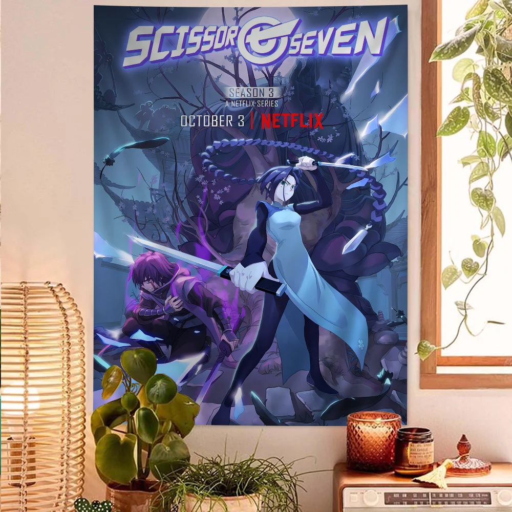 S-ScissorS Seven Seasons Cartoon Tapestry Bohemian Wall Tapestries Mandala Wall Hanging Sheets