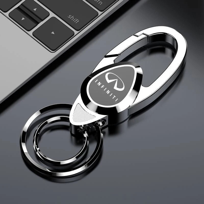 Metal Car Keychain Key Ring Anti-Loss Keyring Pendant Auto