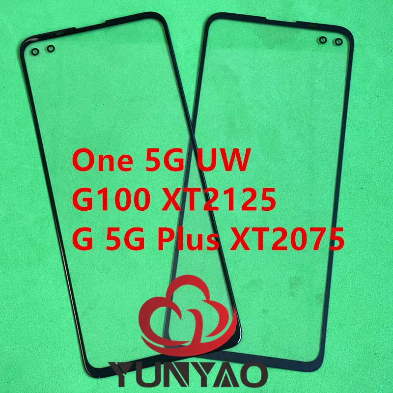 

10Pcs OCA+ Touch Screen Outer LCD Front Screen Glass Lens Cover For Motorola Moto One 5G UW / G100 XT2125 /G 5G Plus XT2075