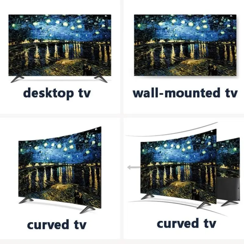 TV Cover 32-75 Inch Universal Polyester Dust Proof TV Screen Protector Cover Fabric for LCD Indoor Living Room Decoration tv cover