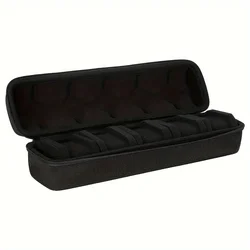 Custodia da viaggio di lusso per 5 orologi con display e sistema organizer, include cuscinetti per orologi e scomparto di stoccaggio