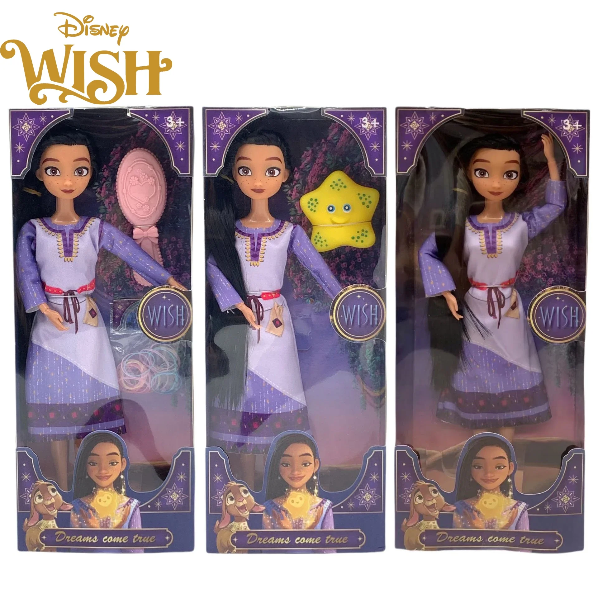 New Movie Disney Wish Action Figure Asha Cartoon Model Doll