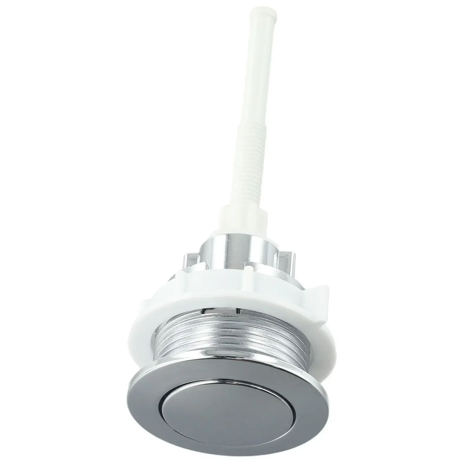 Chrome Toilet Push Button Single Flush Button Toilet Water Tank Round Valves Bathroom Parts