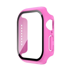 Custodia Protettiva in Vetro Temperato Premium per Apple Watch – Protezione dello Schermo Migliorata & Cover in PC Durevole