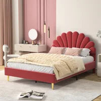 Каркас двуспальной кровати Anajqaqia с изголовьем в форме лепестка 140x200см — изображение 5