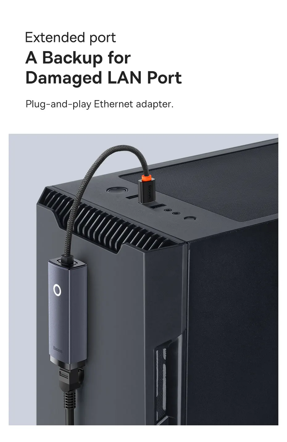 Buy Baseus Lite Type-C Ethernet Adapter – Price In Pakistan available on techmac.pk we offer fast home delivery all over nationwide.