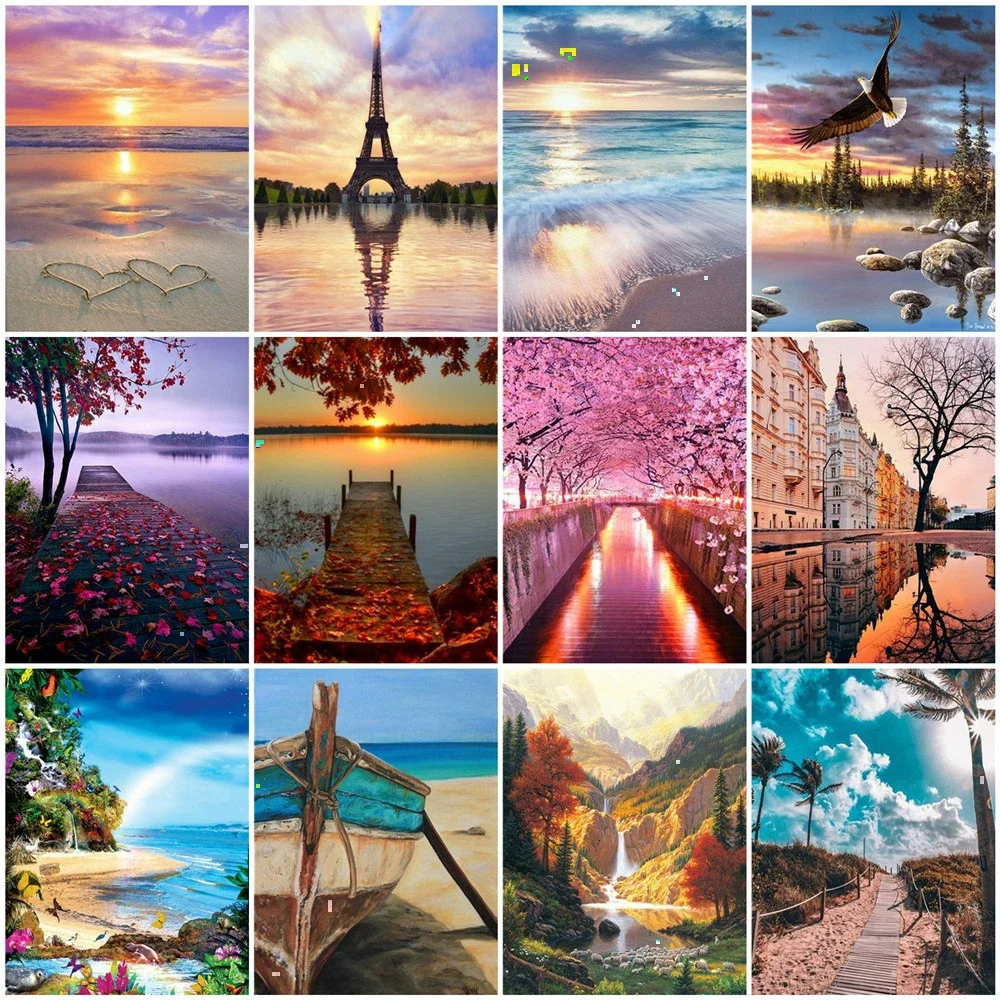 

Diamond Pictures By Numbers Landscape Acrylic Drawing Canvas Oil Painting Numbers For Adults Home Decoration Gift