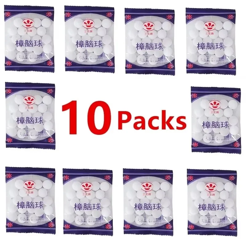 Household Mothball Deodorizer & Pest Control - 10 Pack Anti-Mold Repellent