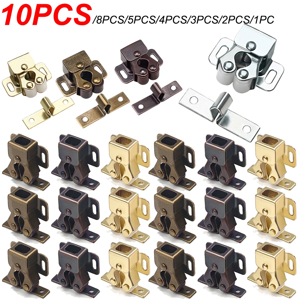 1-10PCS Door Stop Closer Stoppers Damper er Magnet Cabinet Catches With Screws For Wardrobe Hardware Furniture Fittings magnetic cabinet catches door closer door catches door stops cabinet door stop cabinet door buffer