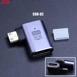 8K HD Right Angle HDMI - Compatible Adapter - Male to Female Converter (C8K - 02 Mini to HDMI)