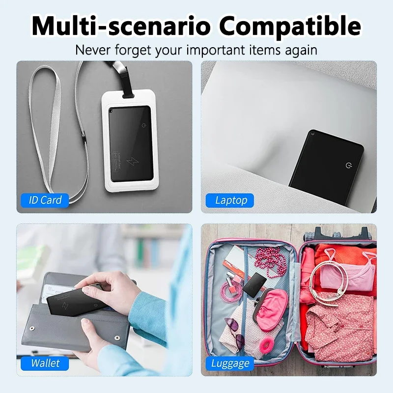 Wallet Tracker Card GPS Locator Smart Tag Wireless Charging Tracking Location for Iphone Apple Device