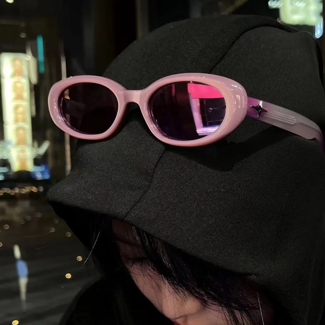 Dolly - Oval Crystal Fuchsia Pink Frame Sunglasses For Women | Eyebuydirect