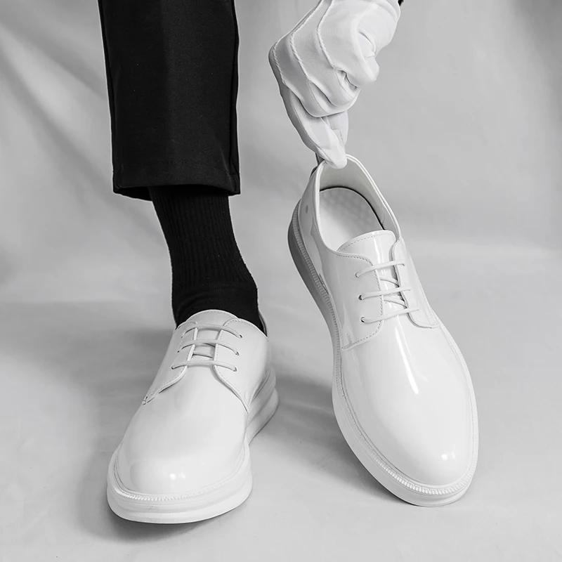 Men's Business Formal Footwear Original Designer British Lace-Up Dress Shoes Classic Men For Wedding