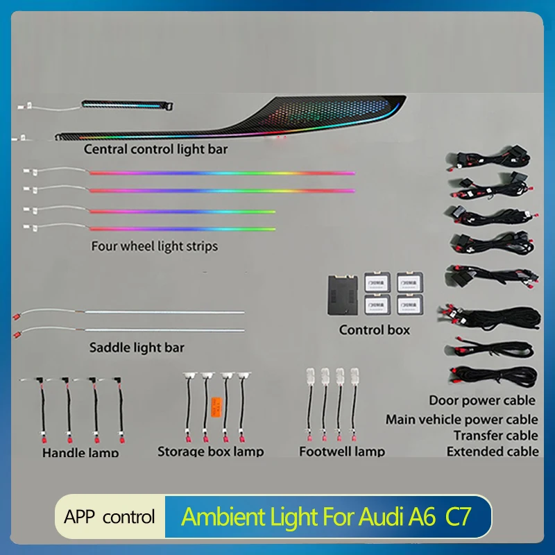 

Декоративная осветительная лента для приборной панели Audi A6 A7 C7 PA 2012-2018