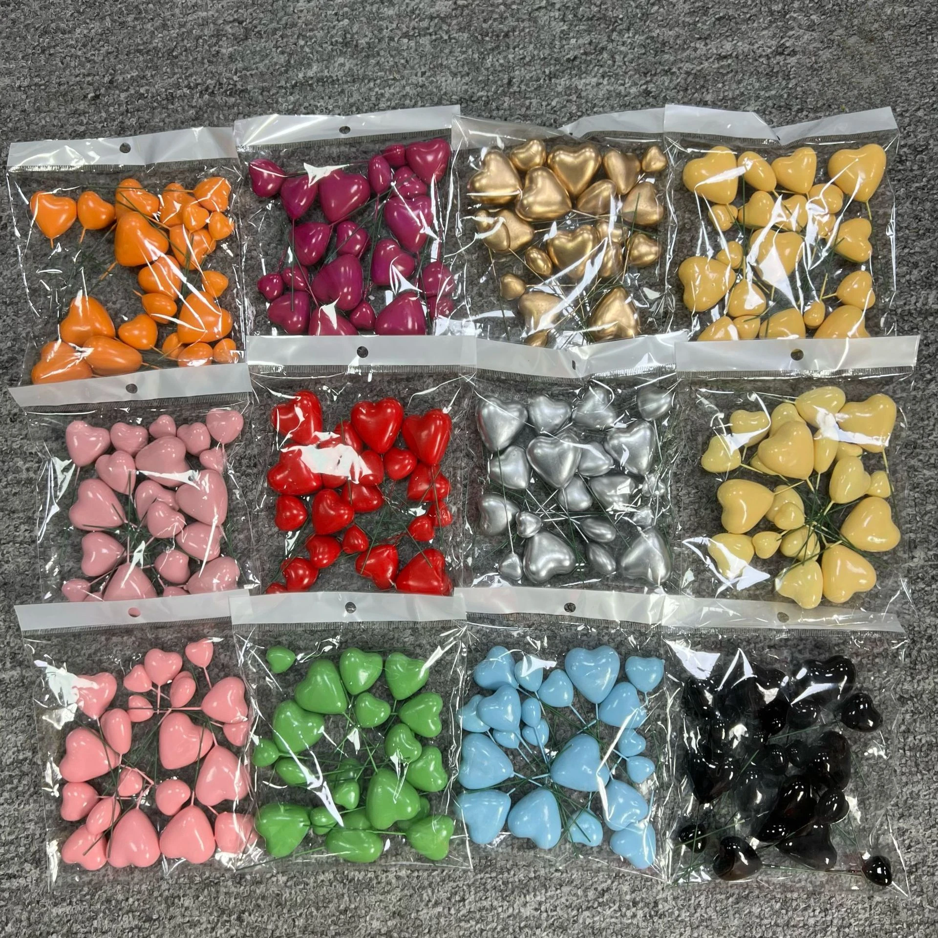 DIY Cupcake Flag Christmas Wedding Party Decoration Heart Shape Cake Topper Gold Silver Pink Blue Ball Happy Birthday