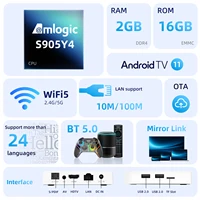 2024 Global Android TV Box KM7 Plus Android 11 Netflix 4k Google TV 2GB DDR4 16GB ROM100M LAN Internet S905Y4 Home Media Player - Image 6