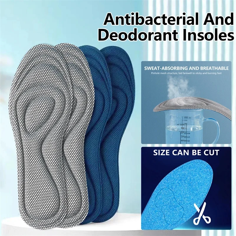 4 stücke Memory Foam Orthopädische Einlegesohlen für Schuhe Männer Frauen Nano Antibakterielle Desodorierung Einlegesohle Schweiß Absorption Lauf Kissen – Detail 3