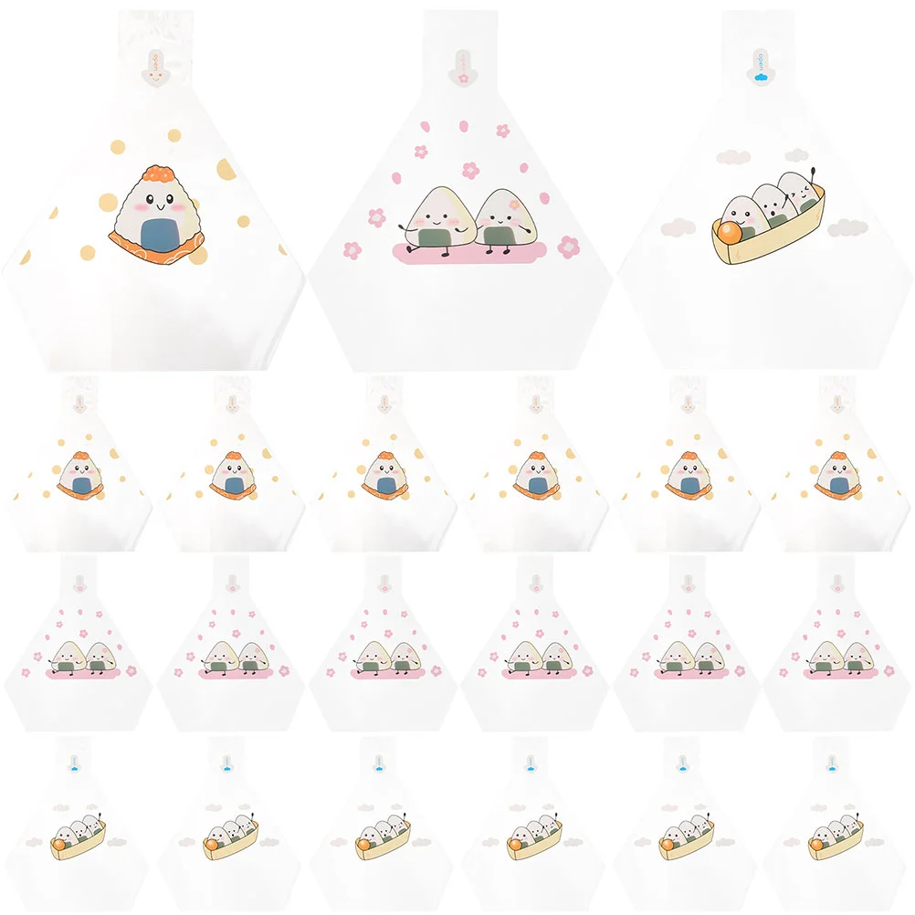 Easy Tear Wrapper Bags Microwave Safe Clear Wrappers Triangle Onigiri Wrapping Bags Sushi Making Mold Bento Accessories