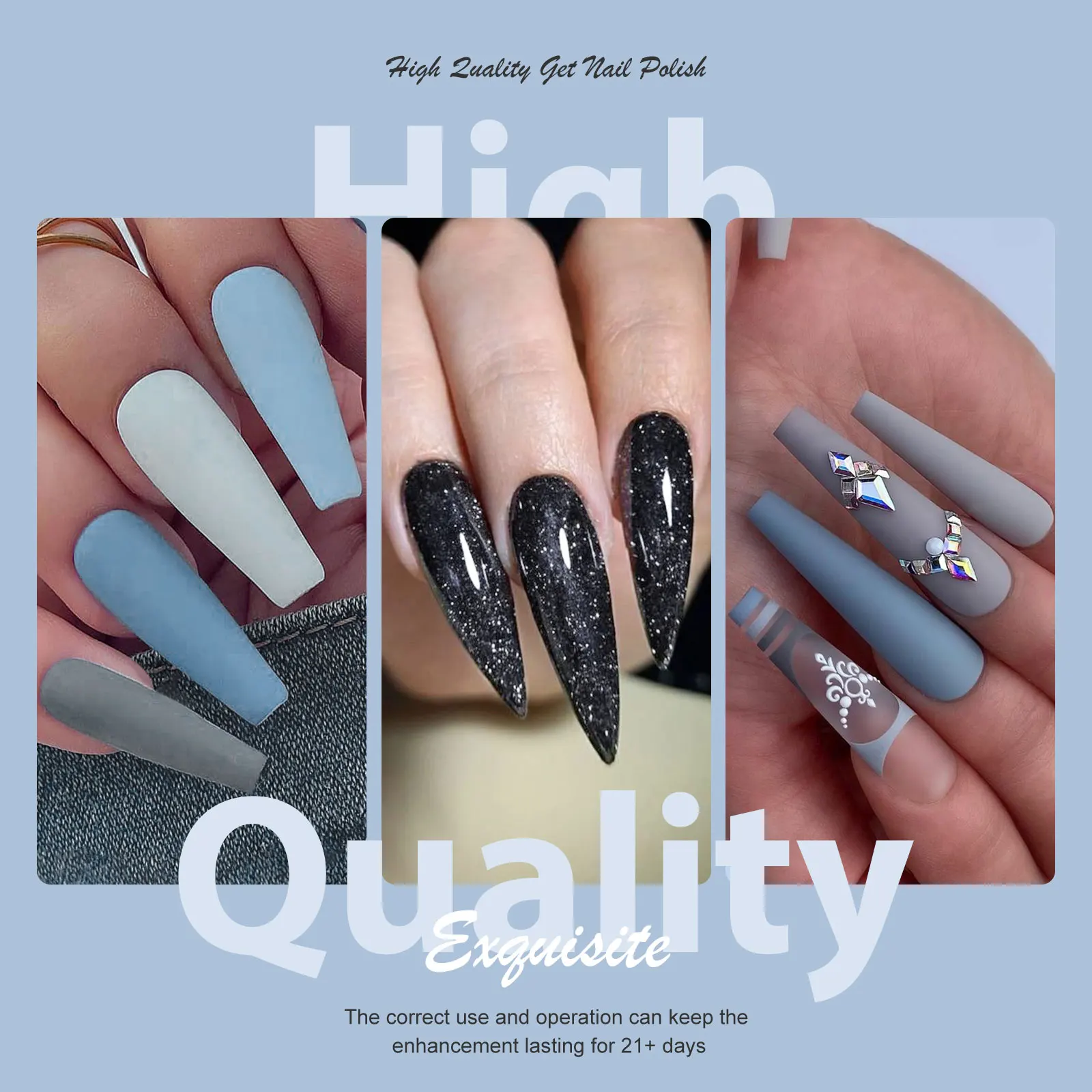 6PCS/Set Colorful Gorgeous Gel Nail Polish Kit Autumn Series Sparkling Shinning Manicure Soak Off Black White Nails Art Varnish 4