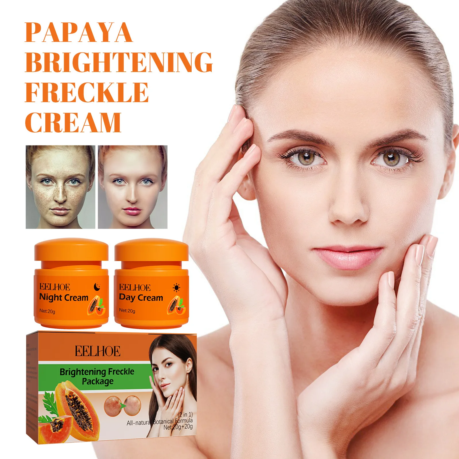 

EELHOE Papaya Whitening Nestle Cream Dark Spot Remover Cream with Moisturizing Benefits for Skin Brightening Day & Night Cream