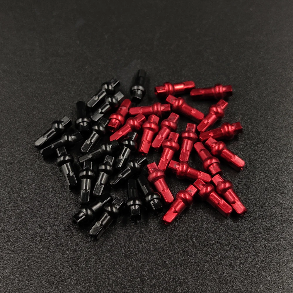 Aluminum Alloy Brass Spoke Nipples 14G 14.4/16/18mm 64 80 100Pcs MTB Road Bike