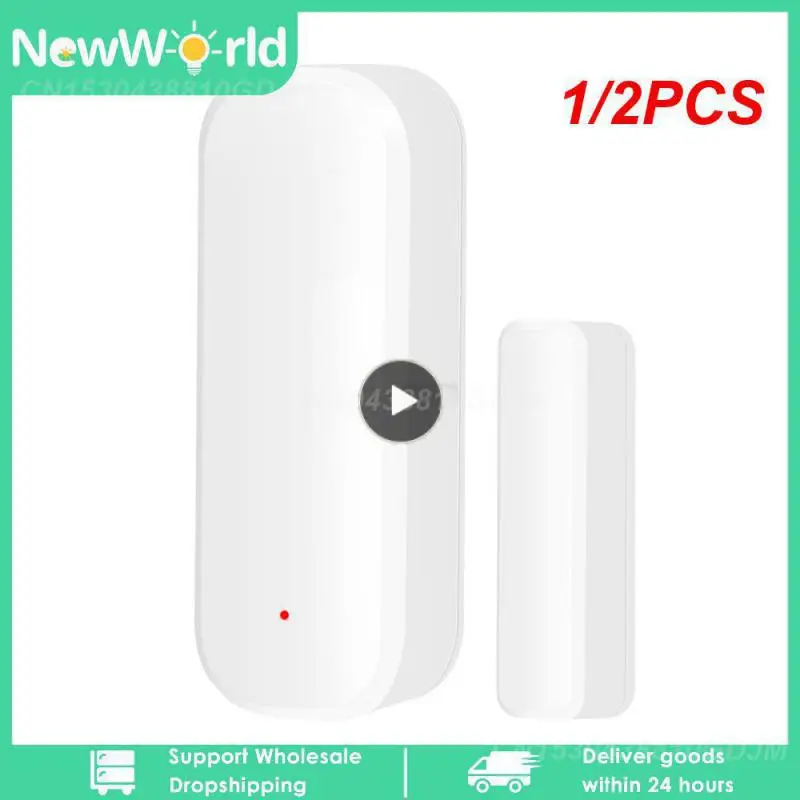 

1/2PCS Tuya WiFi Smart Door Sensor Door Open Closed Detectors Smart Home Security Protection Alarm System Smart Life APP Control