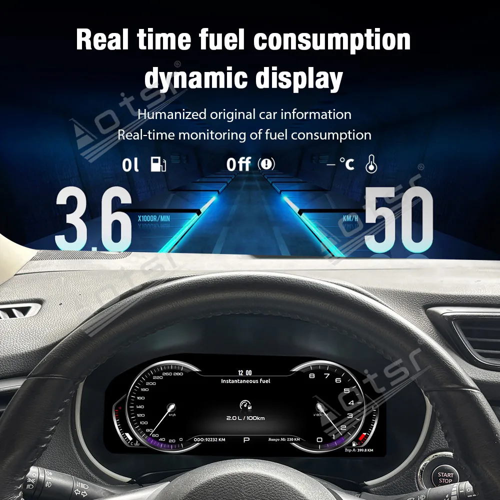 Panel de Instrumentos Digital LCD para Automóvil, para Nissan X-Trail 2014-2022, Rogue Sport 2016-2022, Velocímetro Digital 4