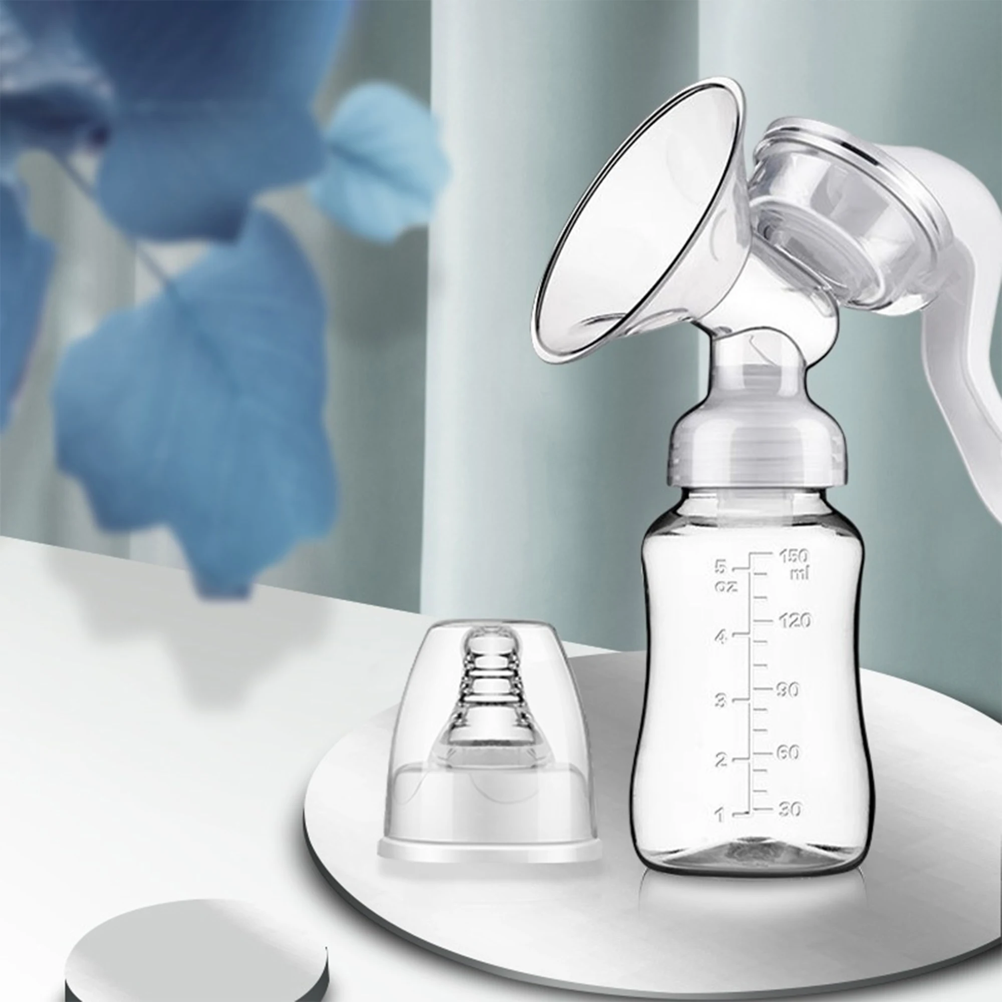 Manual breast pump, dual-purpose for both bottle and breast milk storage cup, preferred for breastfeeding mothers 4
