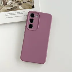 Luxus Flüssigsilikon Einfarbige Soft-Hülle mit Linsenschutz und stoßfestem Cover