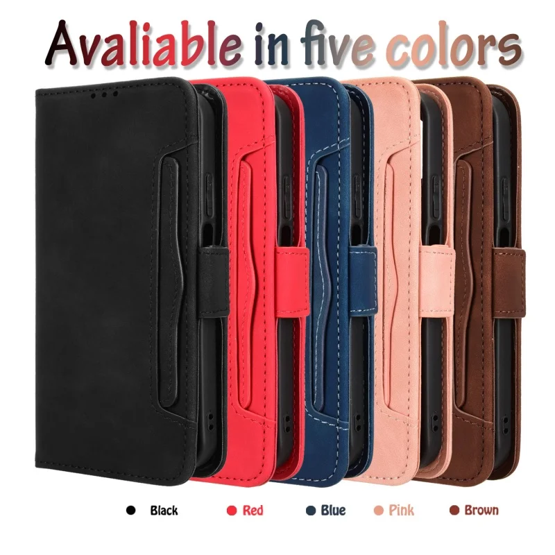 Leather Wallet Flip Cover with Multi-Card Slots