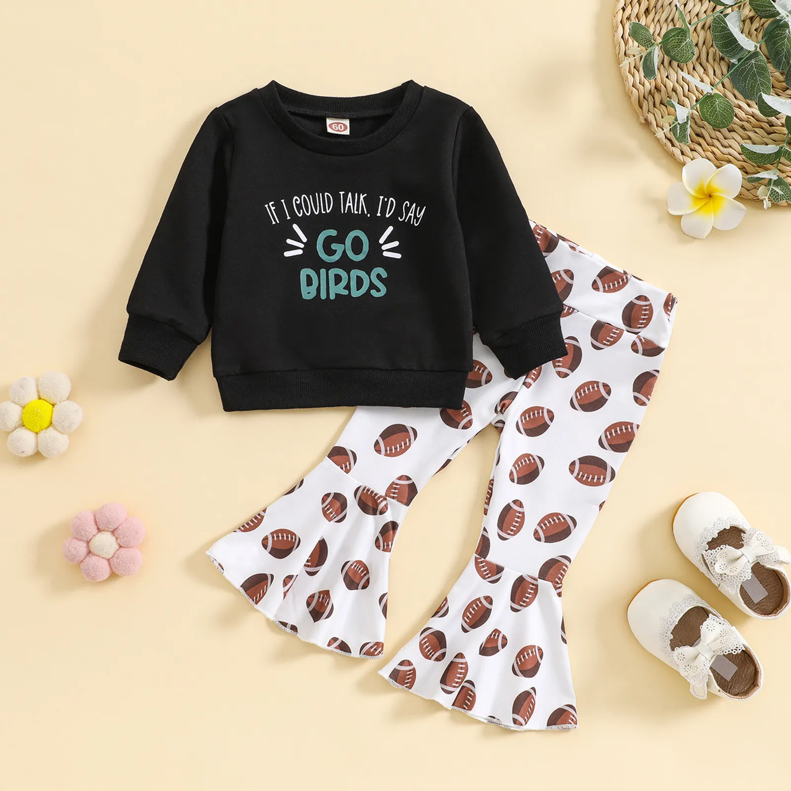 

Newborn Baby Girls Clothes Sets Autumn Toddler Kids Boys Letter Print Long Sleeve Sweatshirts Pants 2pcs Infant Clothing Suits