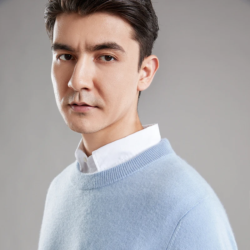 Luksusowy i elegancki męski sweter 2022 zima nowy 100% czysty sweter z wełny Business Casual Gentleman ciepła koszulka wolna od ładunku