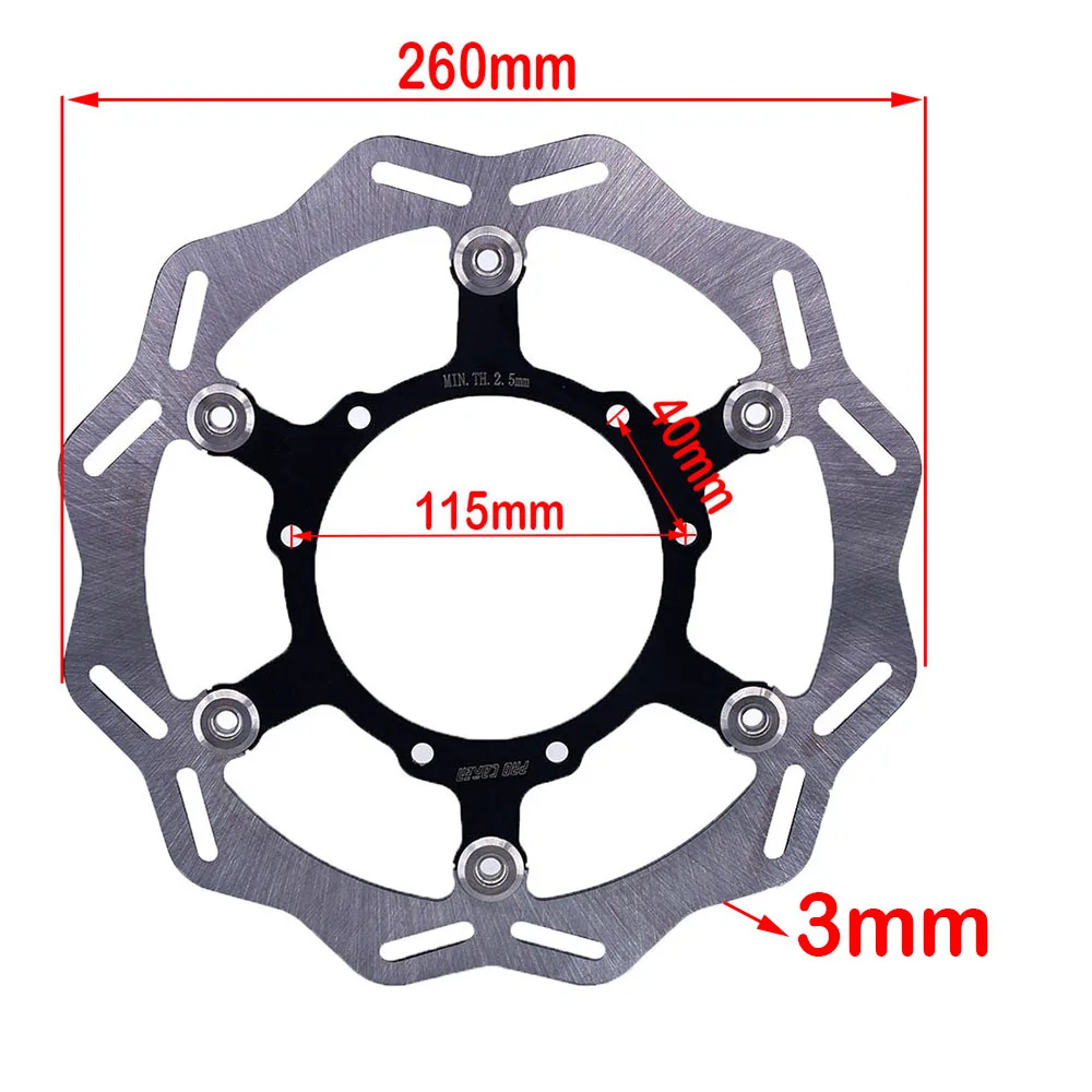 

270MM Oversize Front Floating Brake Disc Rotor CR125 CR250 CRF ENDURO (HM) 230CC CRF X R 250 450 Motocross Dirt Bike Supermoto
