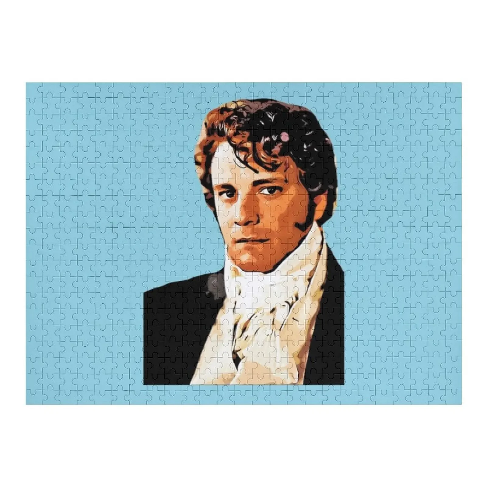 

Mr Darcy, Pride and Prejudice Art Print Cartoon Effect Jigsaw Puzzle Personalized Gifts Custom Wooden Name Puzzle